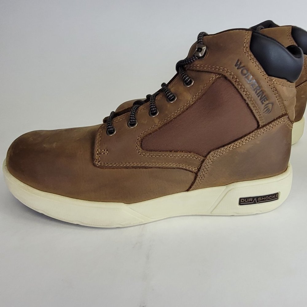 Wolverine Kickstart Durashocks FX 6" Mens Brown Leather Work Boots NWT